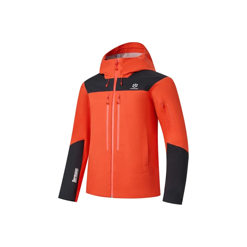 QIAODAN Mountain God Series Windbreaker Jackets Men Bright Orange/Black-0