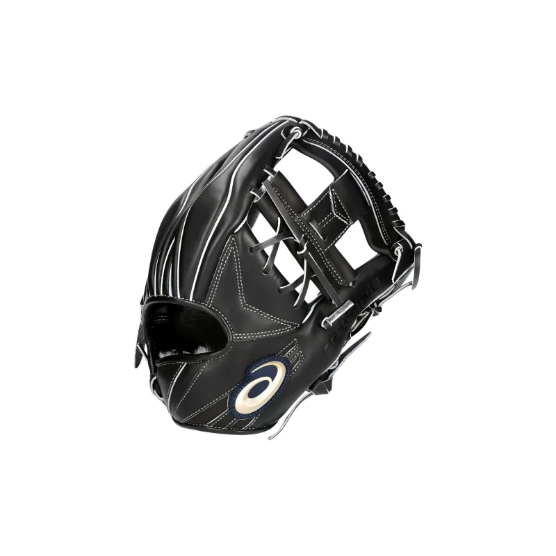 Asics Baseball Gloves Pitcher Glove Leather Unisex Black-2