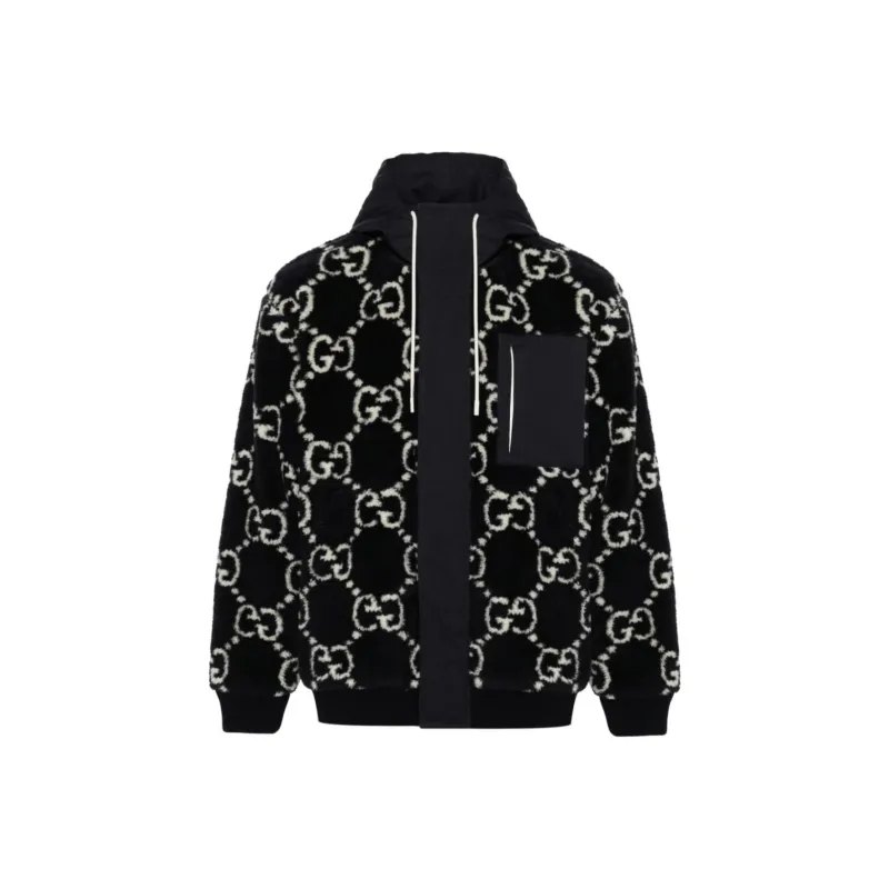 GUCCI Gg Fuzzy Jacquard Jacket-0