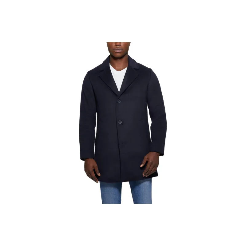 GUESS Wool-Blend Coat Coats Men's Dark Blue-0