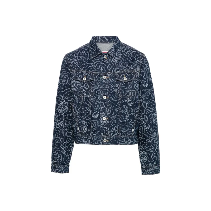 KENZO Star Tiger Buttoned Denim Jacket-0