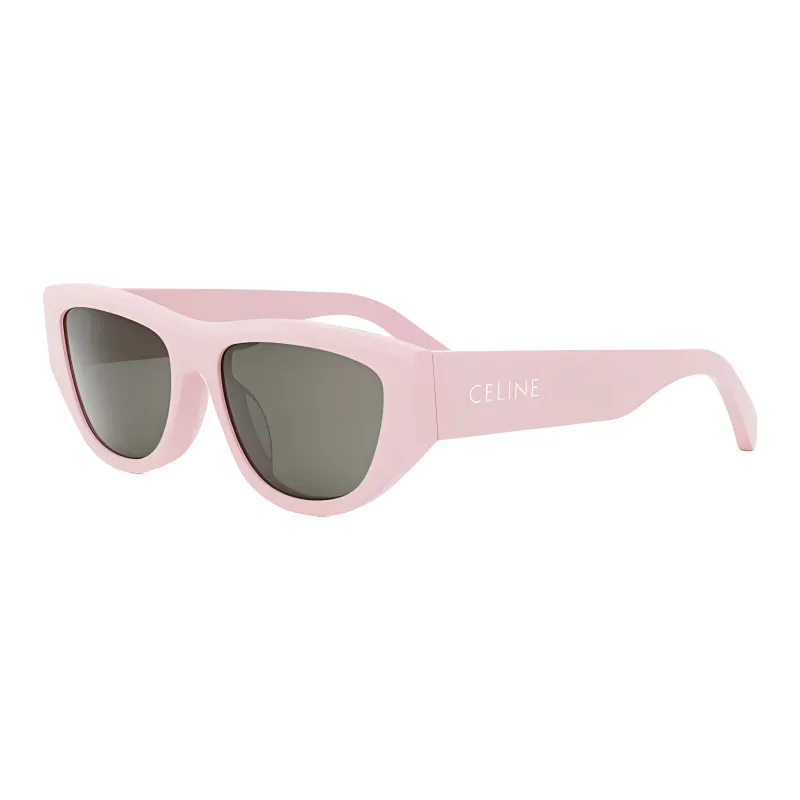 CELINE Acetate Irregular Shape Sunglasses Unisex Pink-0