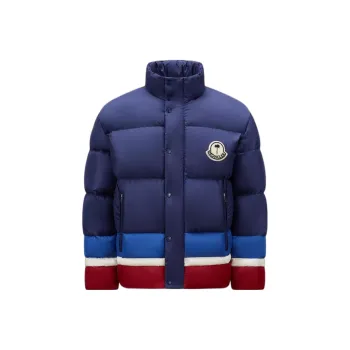 Palm Angels X MONCLER GENIUS MONCLER GENIUS X PALM ANGEL Down Jackets Men Dark Blue