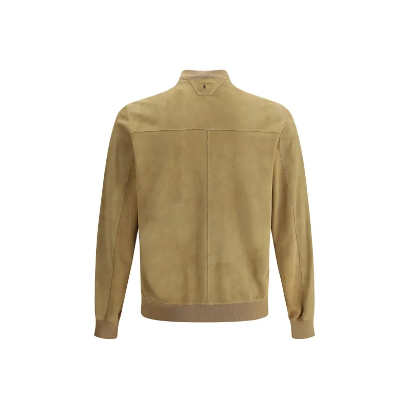 SALVATORE SANTORO Suede Bomber Jacket-1