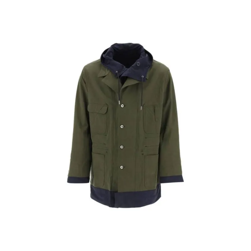 Sacai Single Breasted Layered Coat-0