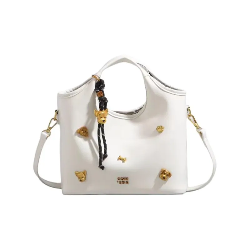 RKM PU One Shoulder Handbag Women's White/Black-0