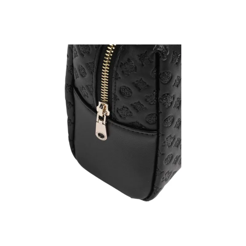 GUESS Polyurethane Makeup Bag Women's Black-4