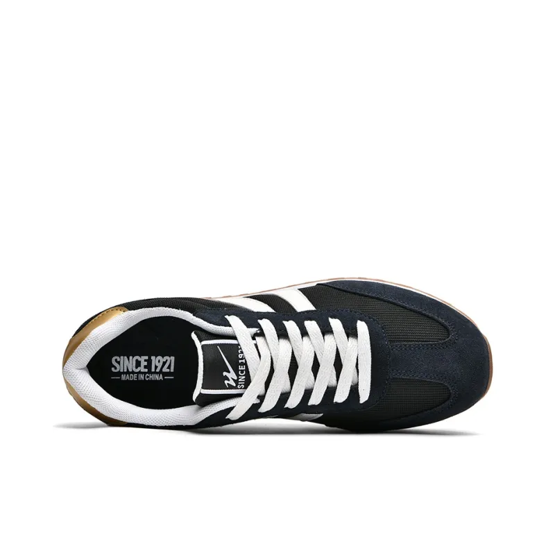 Binary Cushioning Abrasion Resistant Lightweight Breathable Slip Resistant Low Top Casual Shoes Men's Navy-5