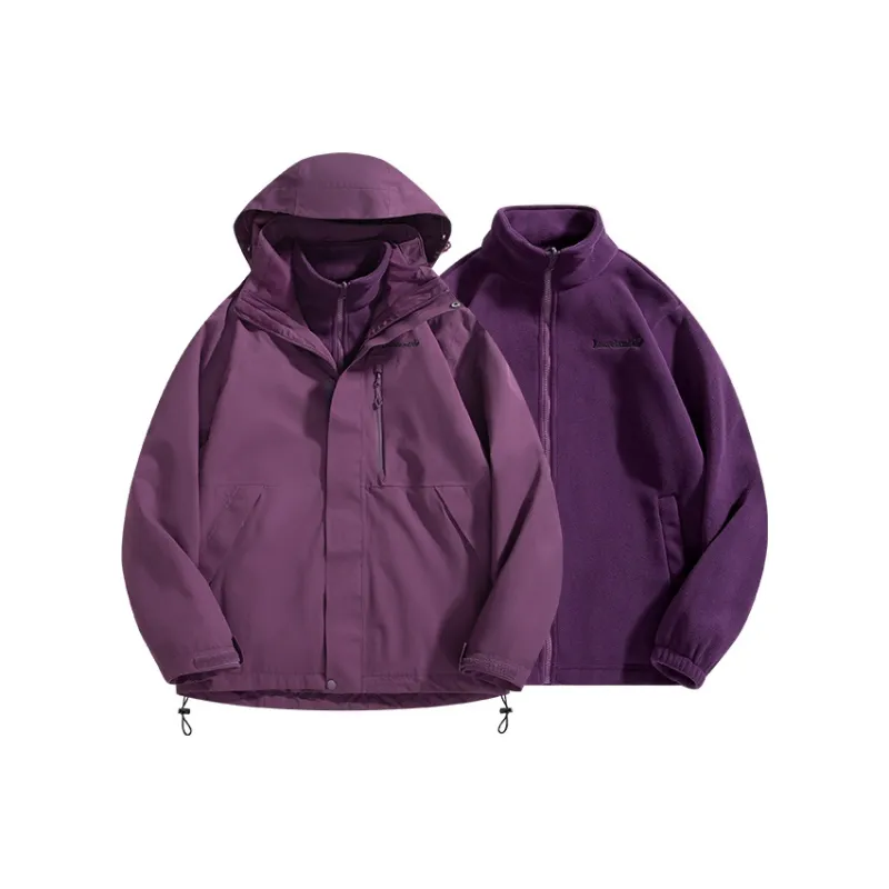 LEAVELAND Water Resistant Windproof Breathable 3 in 1 Windbreaker Jacket Unisex-15