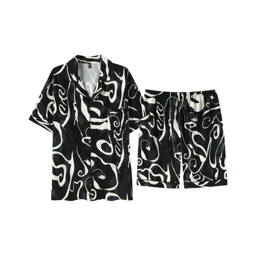 XIAFENYAN Pajama Set Men's Black