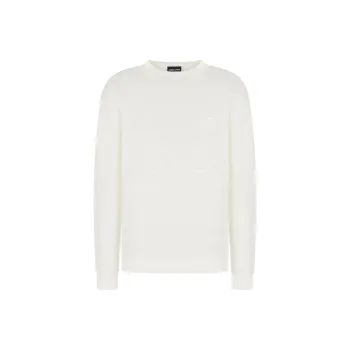 GIORGIO ARMANI Crew neck Jumper In Linen And Cotton