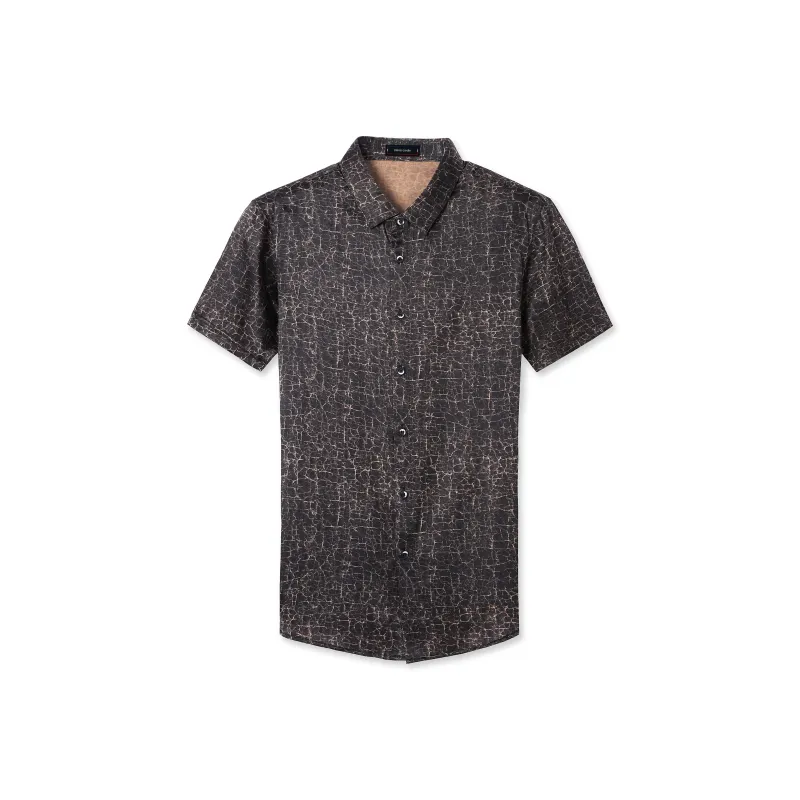 PIERRE CARDIN Shirt Men's Dull Rock Texture Black-0