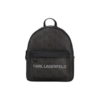 KARL LAGERFELD IKON Polyurethane Backpack Women's Black