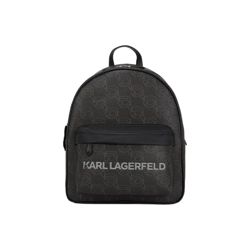 KARL LAGERFELD IKON Polyurethane Backpack Women's Black-0