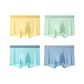 4 Pack[Yellow+Light Green+Aqua Blue+Light Gray Blue]
