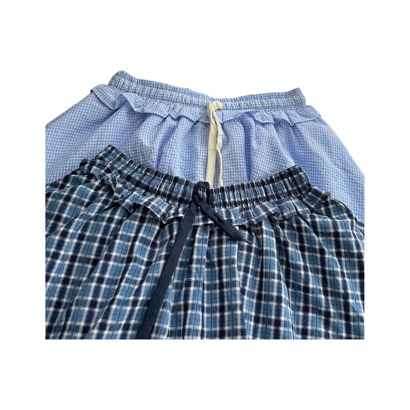 Udon House Skirt Set Women's Blue-2