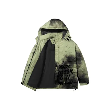 GENANX Cartoon Detachable Hood Loose Fit Puffer Jacket Unisex