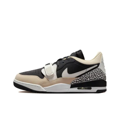 Jordan Legacy 312 Anti Slip Wear Resistant Low Top Vintage Basketball Shoes Men's Black White