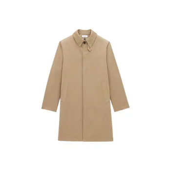 SAINT LAURENT Knee Length Long Sleeved Mackintosh Coat