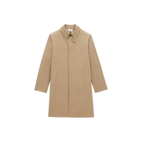 SAINT LAURENT Knee Length Long Sleeved Mackintosh Coat