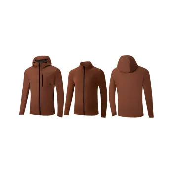 361° Water Repellent Windbreaker Jacket Unisex Coffee Shop Brown