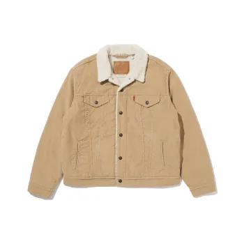Levis Velvet Jackets Men Khaki