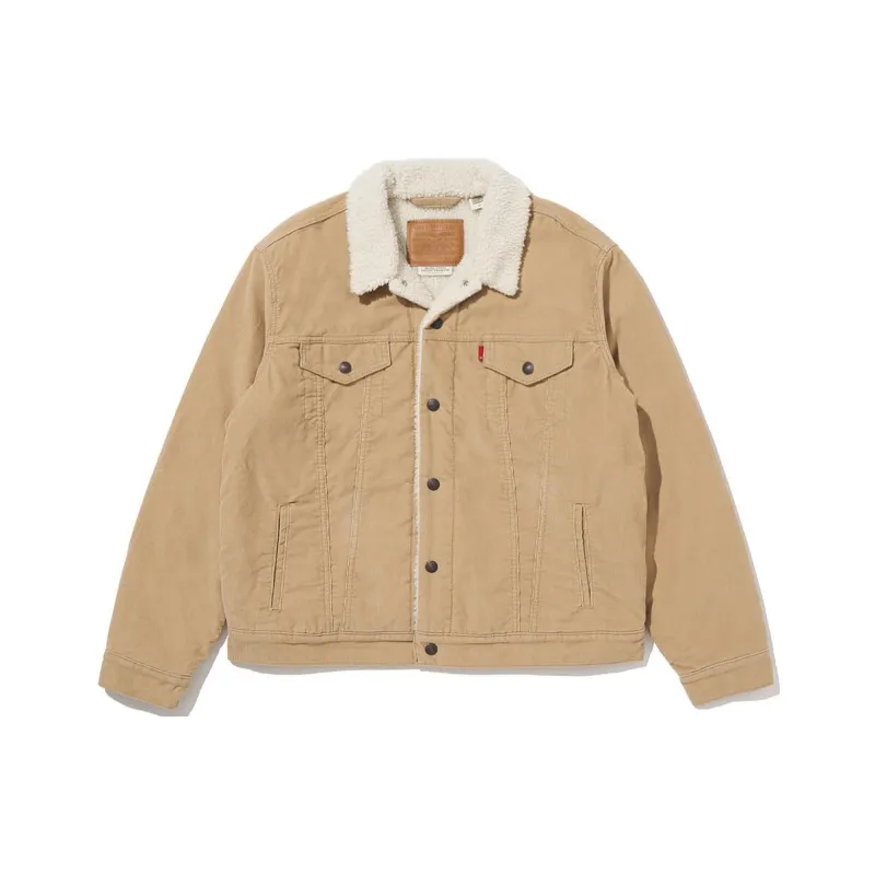 Levis Velvet Jackets Men Khaki-0