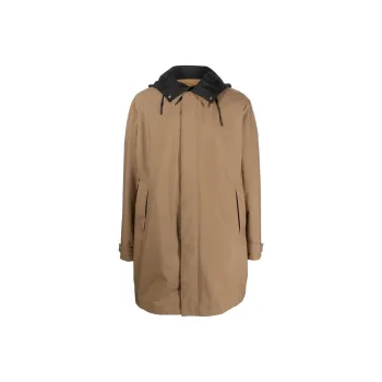 Ermenegildo Zegna Long sleeve Hooded Raincoat