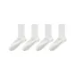 [4 Pack/True Cooling Mulberry Silk]4 Pairs White