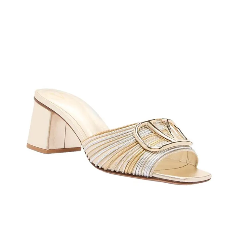 Valentino Slide Slippers Women's Platinum-2