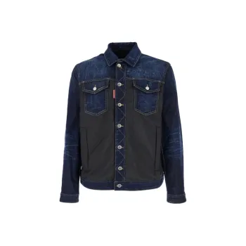 DSQUARED 2 Two Toned Button Up Denim Jacket