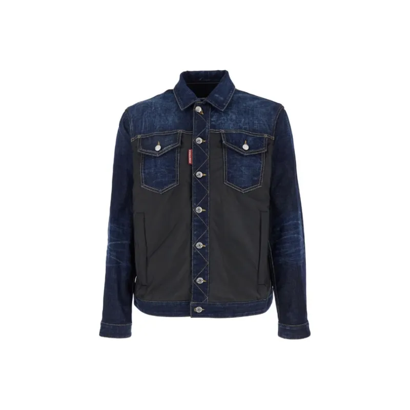 DSQUARED 2 Two Toned Button Up Denim Jacket-0