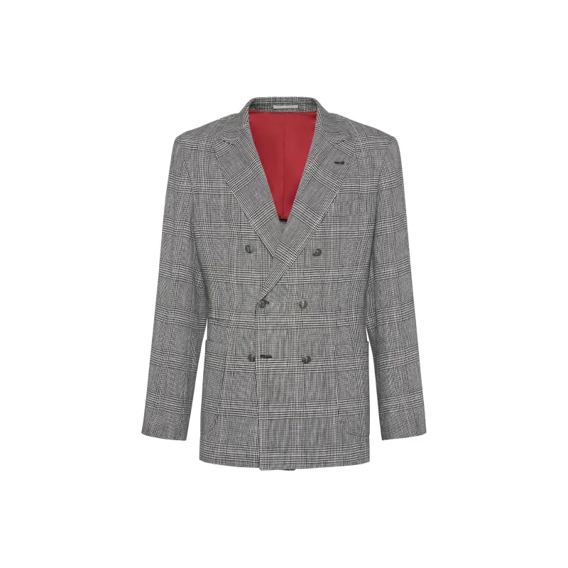 Brunello Cucinelli Prince Of Wales Deconstructed Blazer-0