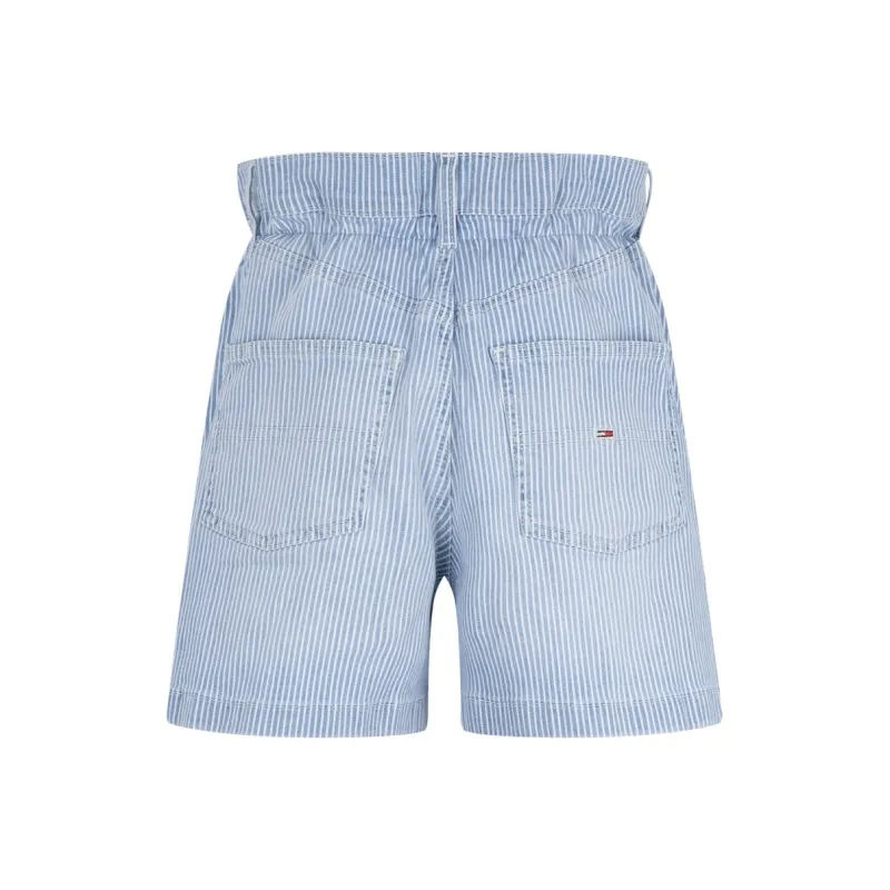Tommy Hilfiger Denim Shorts Women's Light Blue Stripes-1