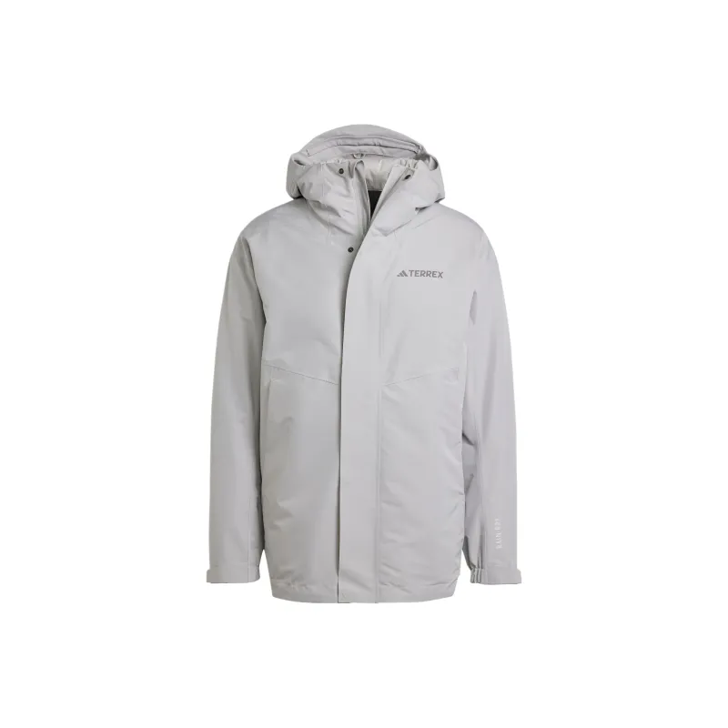 Adidas Waterproof And Windproof To Keep Warm Windbreaker Jacket Men's Gray-0