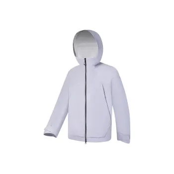 FILA Fitness Water-Resistant Windproof Breathable Wear-Resistant Rainproof Windbreaker Jacket Unisex Soft Matte Purple