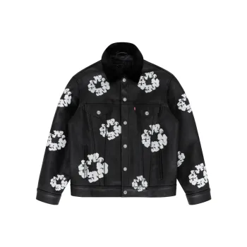 Denim Tears X Levi's Leather Cotton Wreath Type 3 Jacket