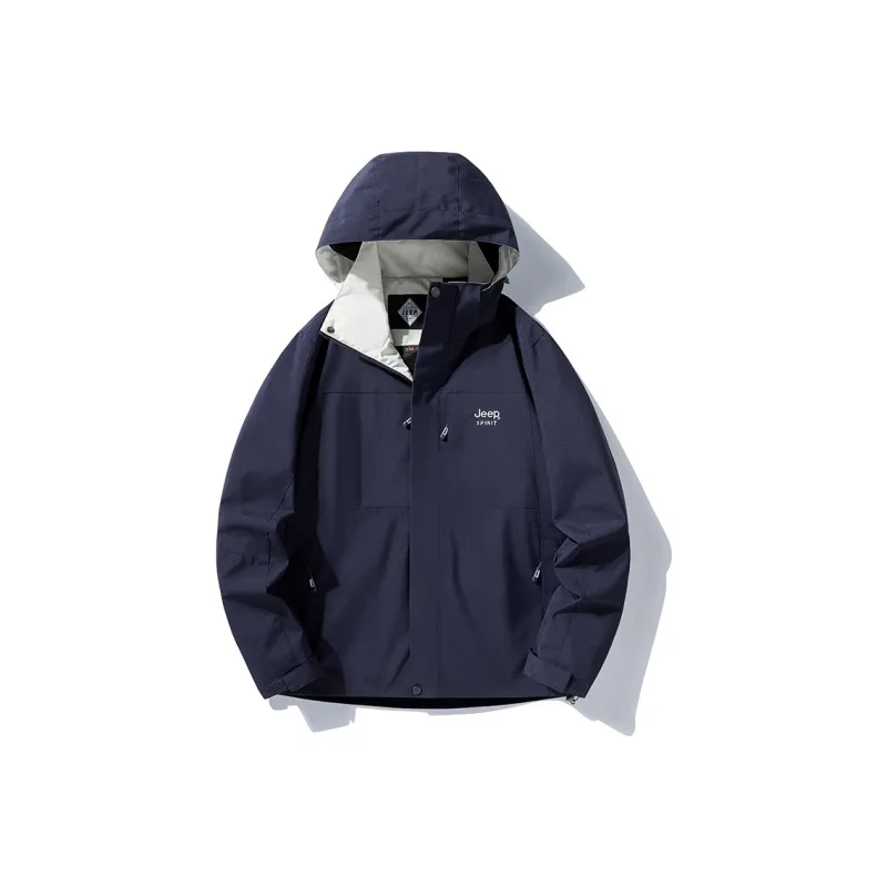 JEEP SPIRIT Outdoor Hiking Waterproof, Windproof, And Water Repellent Windbreaker Jacket Unisex-0