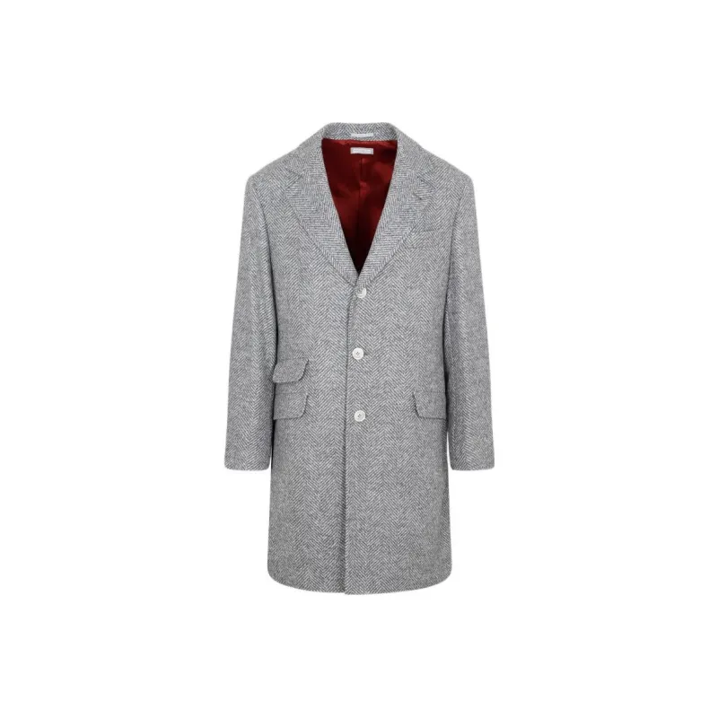 Brunello Cucinelli Coats Men Gray-0