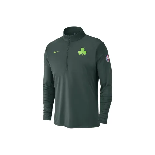 Nike Boston Tech City Edition Men's Nike Dri FIT Nba 1/2 Zip Long Sleeve Top