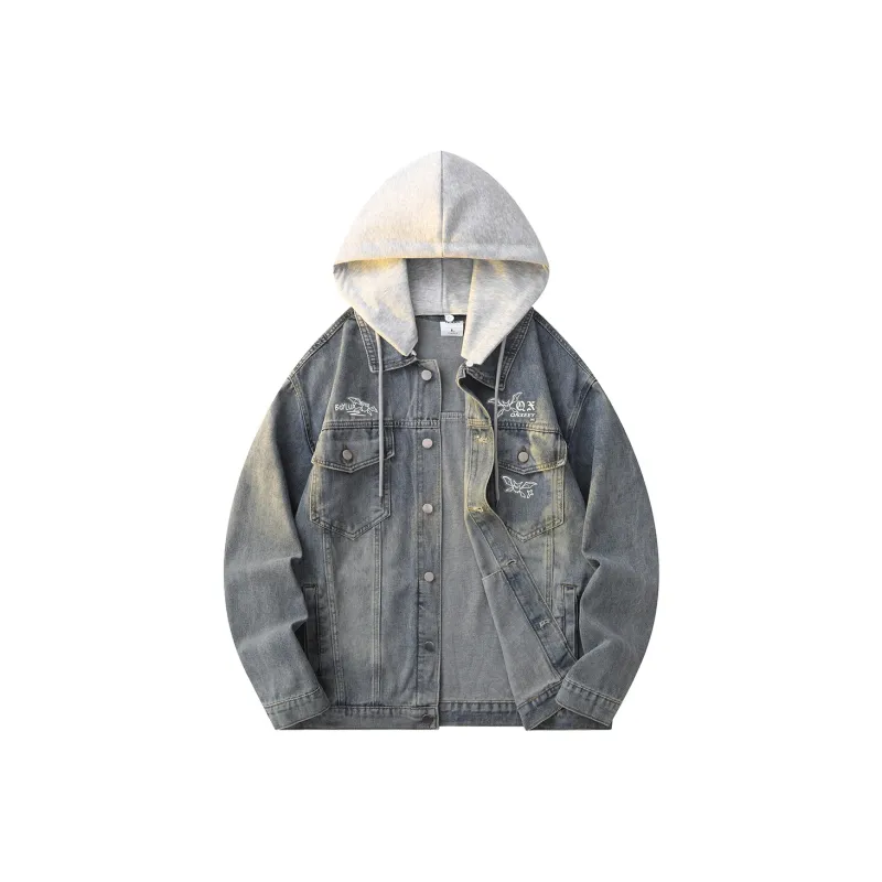 Qnxeey Denim Jackets Unisex-34
