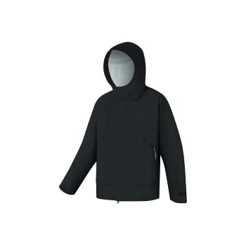 FILA Fitness Hiking Water-Resistant Windproof Breathable Wear-Resistant Rainproof Windbreaker Jacket Unisex Jet Black