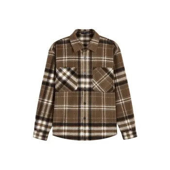 GXG Coats Men Coffee White Plaid