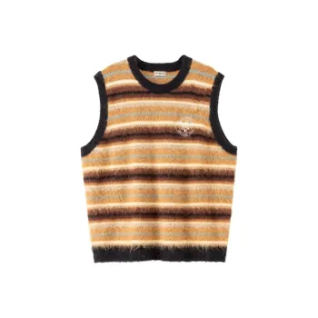 NO ONE ELSE Vest Unisex Yellow Stripes