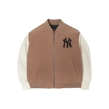 MLB Mlb Base Logo Baseball Jacket Unisex Khaki