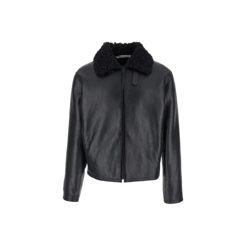 Acne Studios Zipped Leather Jacket-0