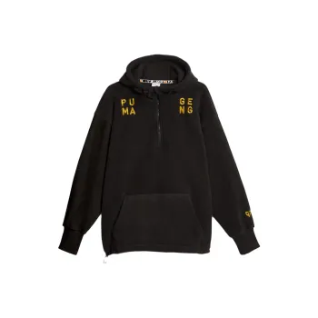 PUMA Gen.G Esports Men's Half-Zip Fleece Pullover Velvet-feel Coat Men's Black