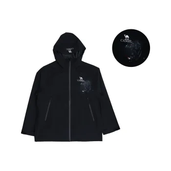 CAMEL All-weather Waterproof Breathable Wear-Resistant Lightweight Windbreaker Jacket Unisex Black