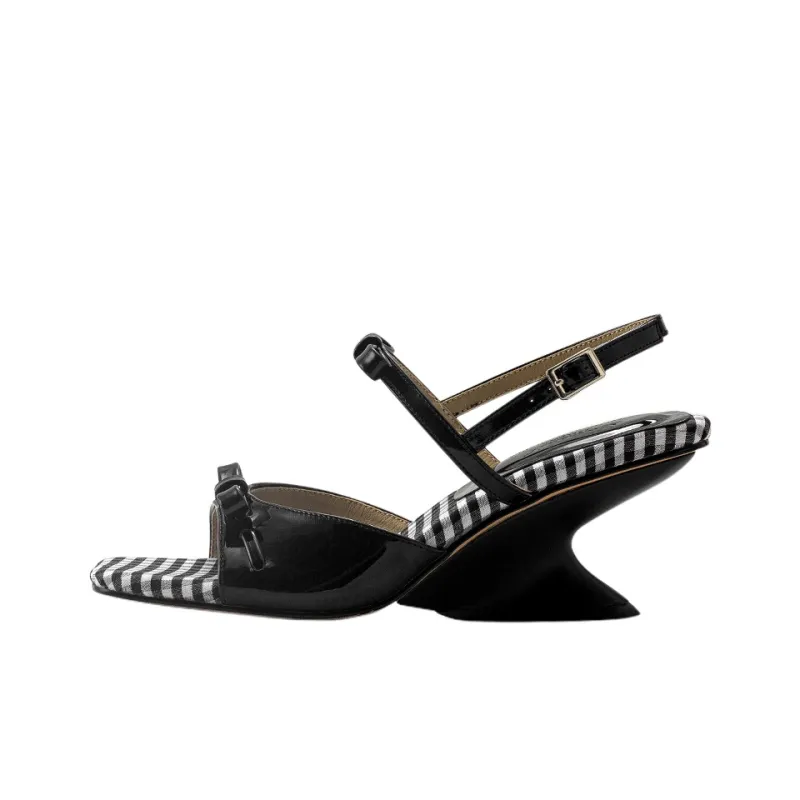 Wonderful Couple Small Floral One Strap Sandals 6.5cm Women's-7