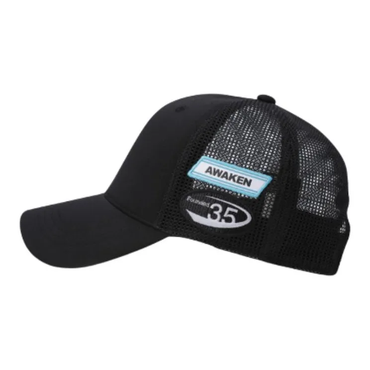DESCENTE Polyester, Polyurethane Baseball Caps Unisex Black-2